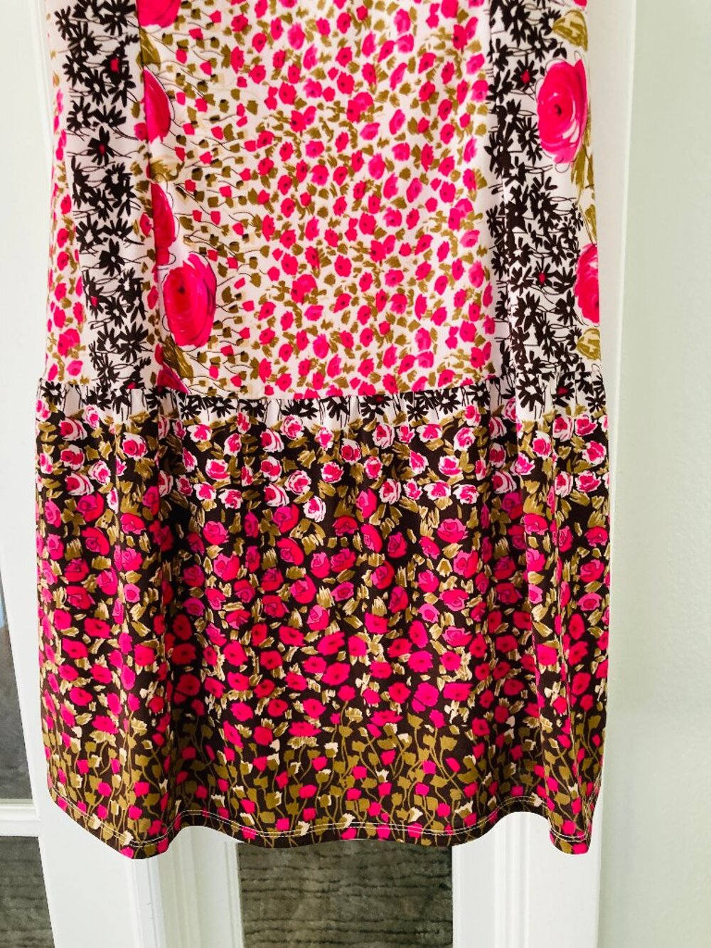Rabbit Rabbit Rabbit Pink Floral Patchwork Print Dress 6 - Picture 7 of 9